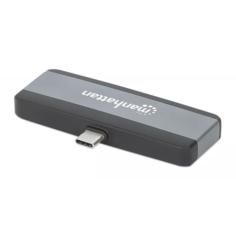 Manhattan 190404 USB-C PD į HDMI 4 viename mobilioji doko stotis, USB 3.2 Gen 2, 10 Gbit/s, 4K, 100 W PD, pilka