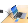 Manhattan 190404 USB-C PD į HDMI 4 viename mobilioji doko stotis, USB 3.2 Gen 2, 10 Gbit/s, 4K, 100 W PD, pilka