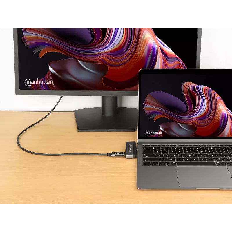 Manhattan 190404 USB-C PD į HDMI 4 viename mobilioji doko stotis, USB 3.2 Gen 2, 10 Gbit/s, 4K, 100 W PD, pilka