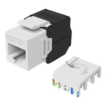 Keystone lizdas Cat.6A neekranuotas beįrankis, EQUIP 769227, RJ-45, plokščios konstrukcijos, baltas, 8 vnt.
