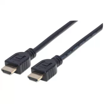 Manhattan HDMI laidas su Ethernet 4K@60Hz, CL3, 1m, tinkamas montuoti sienoje