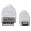 Manhattan USB-A į Micro-USB laidas, 1,8 m, vyriškas į vyrišką, 480 Mbps (USB 2.0), Hi-Speed USB, baltas, viso gyvenimo garantija