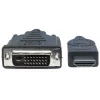 Manhattan HDMI į DVI-D 24+1 laidas, 3 m, vyriškas į vyrišką, juodas, Dual Link, suderinamas su DVI-D, viso gyvenimo garantija