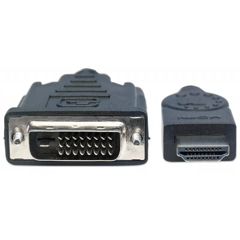 Manhattan HDMI į DVI-D 24+1 laidas, 3 m, vyriškas į vyrišką, juodas, Dual Link, suderinamas su DVI-D, viso gyvenimo garantija