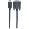 Manhattan HDMI į DVI-D 24+1 laidas, 3 m, vyriškas į vyrišką, juodas, Dual Link, suderinamas su DVI-D, viso gyvenimo garantija