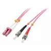 Lindy 46352 InfiniBand/šviesolaidinis kabelis 3 m LC ST Rožinis