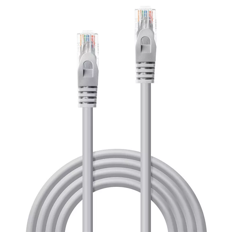 Lindy 48406 tinklo kabelis, 1 m, Cat5e U/UTP, RJ-45, pilka