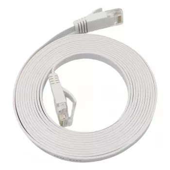 Microconnect V-UTP6A01W-FLAT-LSZH tinklo kabelis baltas 1 m Cat6a U/UTP (UTP)