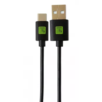 Techly ICOC MUSB20-CMAM01T USB 2.0 laidas USB A – USB C 0,1 m juodas