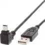 Techly USB 2.0 laidas A Kištukas / Mini B Kištukas 90° 1,8 m Juodas ICOC MUSB-AA-018ANG