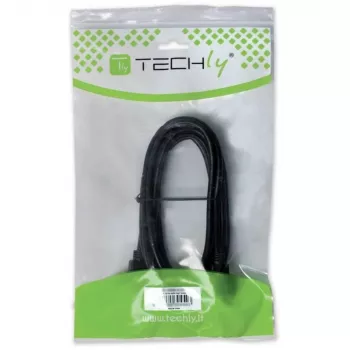 Techly USB 2.0 laidas A Kištukas / Mini B Kištukas 90° 1,8 m Juodas ICOC MUSB-AA-018ANG