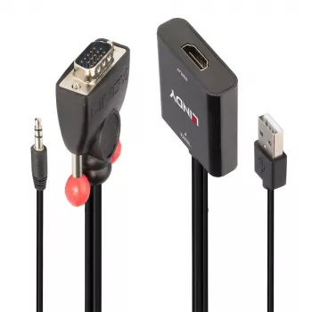 VGA ir garso keitiklis į HDMI Lindy 38284