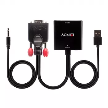 VGA ir garso keitiklis į HDMI Lindy 38284