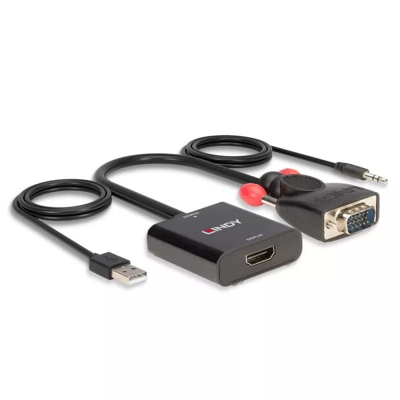 VGA ir garso keitiklis į HDMI Lindy 38284