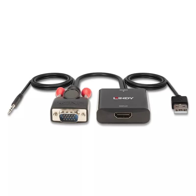 VGA ir garso keitiklis į HDMI Lindy 38284