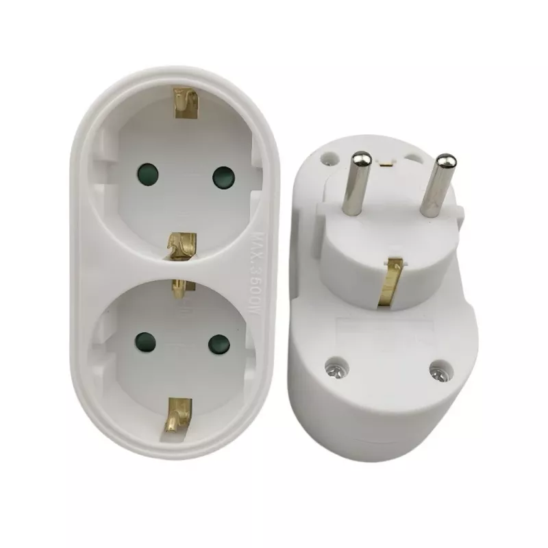 Maitinimo skirstytuvas MicroConnect PESCHPLUG2 – Schuko adapteris su 2 išėjimais