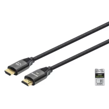 HDMI kabelis su Ethernet Manhattan 8K@60Hz 2m pintas Kištukas-Kištukas Juodas