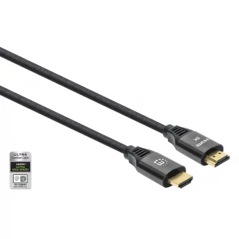HDMI kabelis su Ethernet Manhattan 8K@60Hz 2m pintas Kištukas-Kištukas Juodas