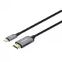 Manhattan USB-C į HDMI laidas, 4K@60Hz, 1m, juodas, vyriškas į vyrišką, trejų metų garantija