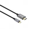 Manhattan USB-C į HDMI laidas, 4K@60Hz, 1m, juodas, vyriškas į vyrišką, trejų metų garantija