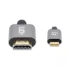 Manhattan USB-C į HDMI laidas, 4K@60Hz, 1m, juodas, vyriškas į vyrišką, trejų metų garantija