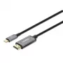 Manhattan USB-C į HDMI laidas, 4K@60Hz, 2m, juodas, vyriškas į vyrišką, trejų metų garantija