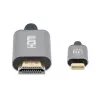 Manhattan USB-C į HDMI laidas, 4K@60Hz, 2m, juodas, vyriškas į vyrišką, trejų metų garantija