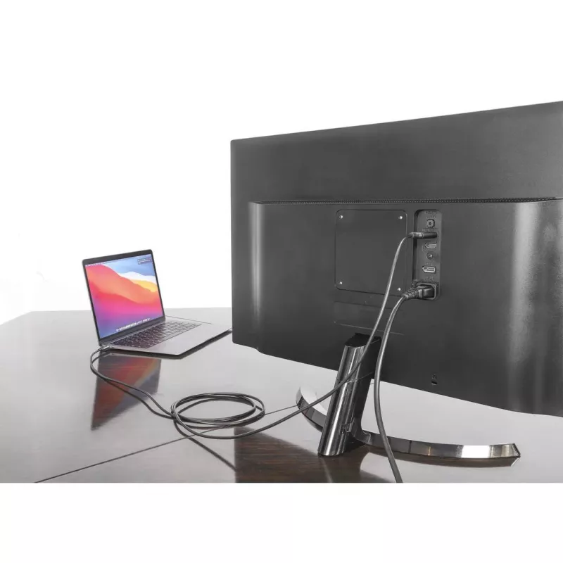 Manhattan USB-C į HDMI laidas, 4K@60Hz, 2m, juodas, vyriškas į vyrišką, trejų metų garantija