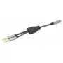 Adapteris ausinėms Manhattan 356121, 3,5 mm TRRS – 2× TRS, 15 cm
