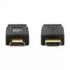 Manhattan HDMI kabelis su Ethernet (plokščias), 4K@60Hz (Premium High Speed), 5 m, kištukas-kištukas, juodas, Ultra HD 4k x 2k, visiškai ekranuotas, auksuoti kontaktai, garantija visam laikui
