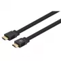Manhattan HDMI kabelis su Ethernet (plokščias), 4K@60Hz (Premium High Speed), 10 m, vyras-į-vyrą, juodas, Ultra HD 4k x 2k, pilnai ekranuotas, auksuoti kontaktai, garantija visam laikui
