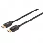 Manhattan DP14MM3M DisplayPort 1.4 kabelis, 8K@60Hz, 3 m, pintas, vyras-į-vyrą, su užraktu, visiškai ekranuotas, juodas, garantija visam gyvenimui