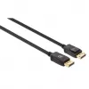Manhattan DP14MM3M DisplayPort 1.4 kabelis, 8K@60Hz, 3 m, pintas, vyras-į-vyrą, su užraktu, visiškai ekranuotas, juodas, garantija visam gyvenimui