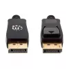 Manhattan DP14MM3M DisplayPort 1.4 kabelis, 8K@60Hz, 3 m, pintas, vyras-į-vyrą, su užraktu, visiškai ekranuotas, juodas, garantija visam gyvenimui