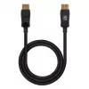 Manhattan DP14MM3M DisplayPort 1.4 kabelis, 8K@60Hz, 3 m, pintas, vyras-į-vyrą, su užraktu, visiškai ekranuotas, juodas, garantija visam gyvenimui