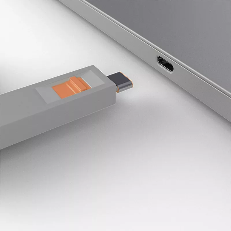 USB-C prievado blokavimo raktas Lindy USB Type C Port Blocker Key, 4 vnt. oranžiniai