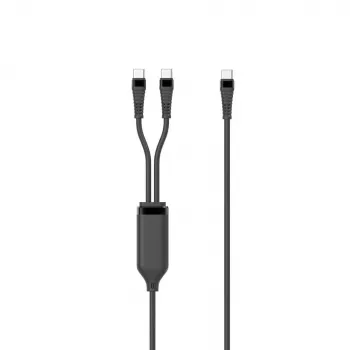 Microconnect MC-2XUSBC-100W USB laidas USB 2.0 1 m USB C juodas
