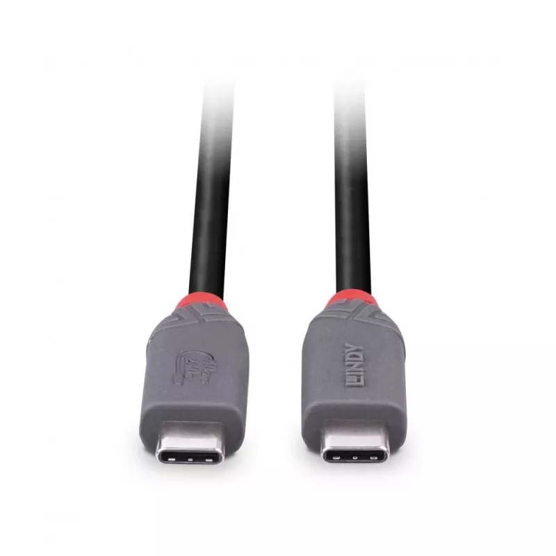 USB 4 laidas Lindy 2m 240W Type C 40 Gbit/s, USB4 Gen 3x2, juodas