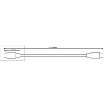Microconnect DOCKUSB3.2CC1 USB-C kabelis 1 m, USB 3.2 Gen 2, juodas