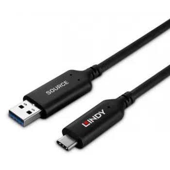 Lindy 50m USB 3.2 Gen 1 Type A į C hibridinis šviesolaidinis kabelis