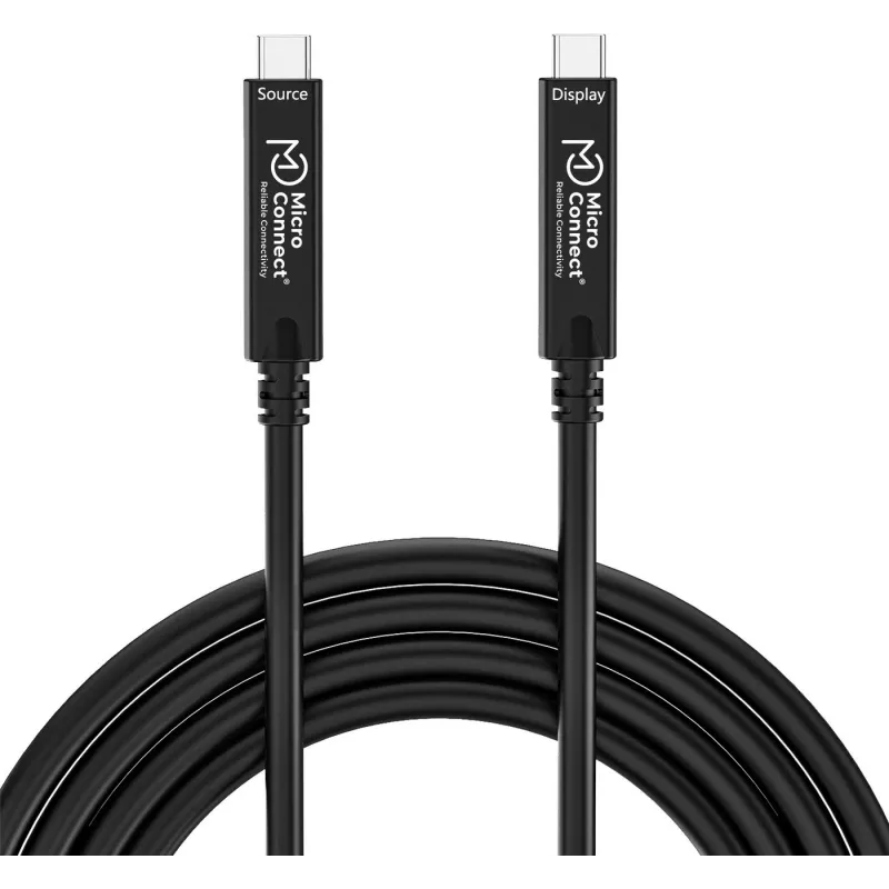USB-C kabelis MicroConnect MC-USB3.2CC05-8K-OP 5 m – palaiko 8K vaizdą, USB 3.2