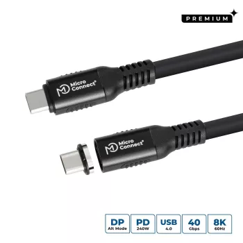 MicroConnect MC-LS-USB4CC2.0 USB-C laidas 2 m Juodas