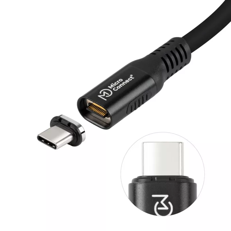 Microconnect MC-LS-USB4CC0.5 USB laidas 0,5 m USB-C juodas