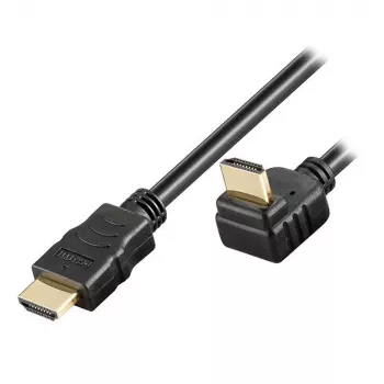 Techly HDMI laidas 5m High Speed su Ethernet ir kampuotomis jungtimis A/A M/M juodas ICOC HDMI-LE-050