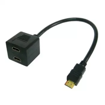 Techly ICOC-HDMI-F-002 HDMI kabelis 0,3 m HDMI A tipo (standartinis) 2× HDMI A tipo (standartinis) Juodas