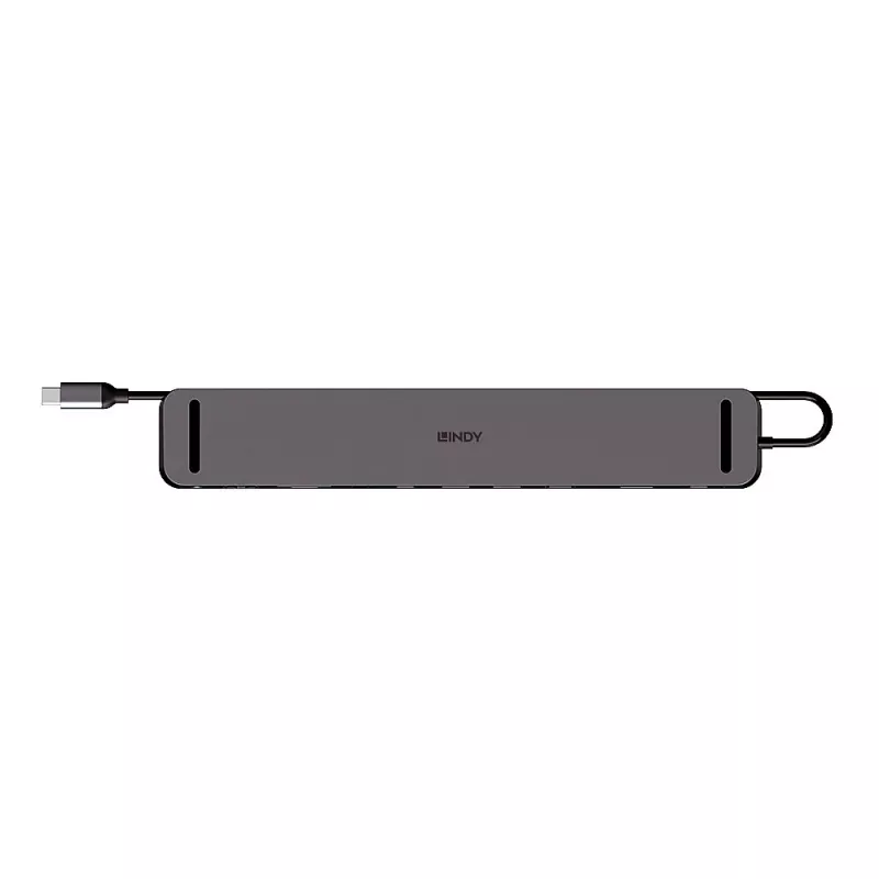 Lindy DST-Mini XT 810, USB-C nešiojamojo kompiuterio mini dokas su vienu ekranu (8K) arba dviem ekranais (4K60) ir 100 W įkrovimo perdavimu