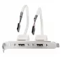 USB galinė plokštė Lindy 2 prievadų USB 2.0 PC galinė plokštė