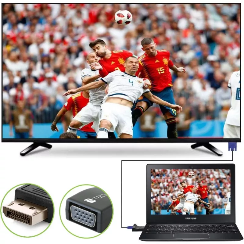 Kabelio lyties keitiklis DisplayPort į VGA Techly IADAP-DSP-230T