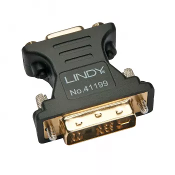 Lindy DVI-A (vyriškas) į VGA (moterišką) adapteris, juodas