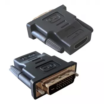 Lyties keitiklis DVI-D juodas Techly IADAP-DVI-HDMI-F